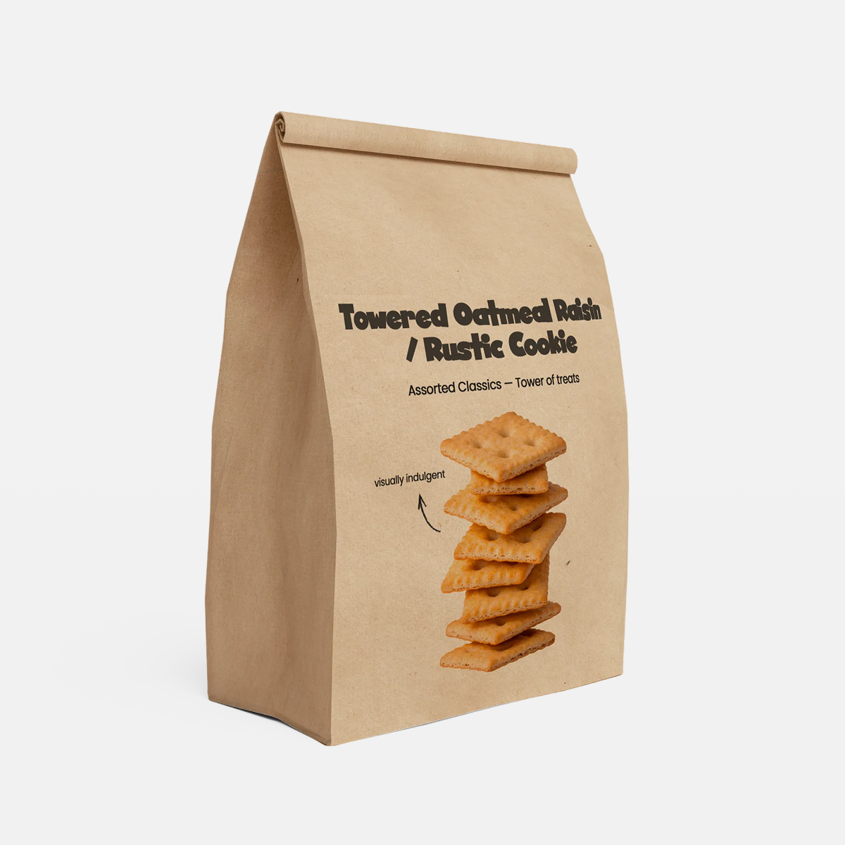 Towered Oatmeal Raisin Rustic Cookies