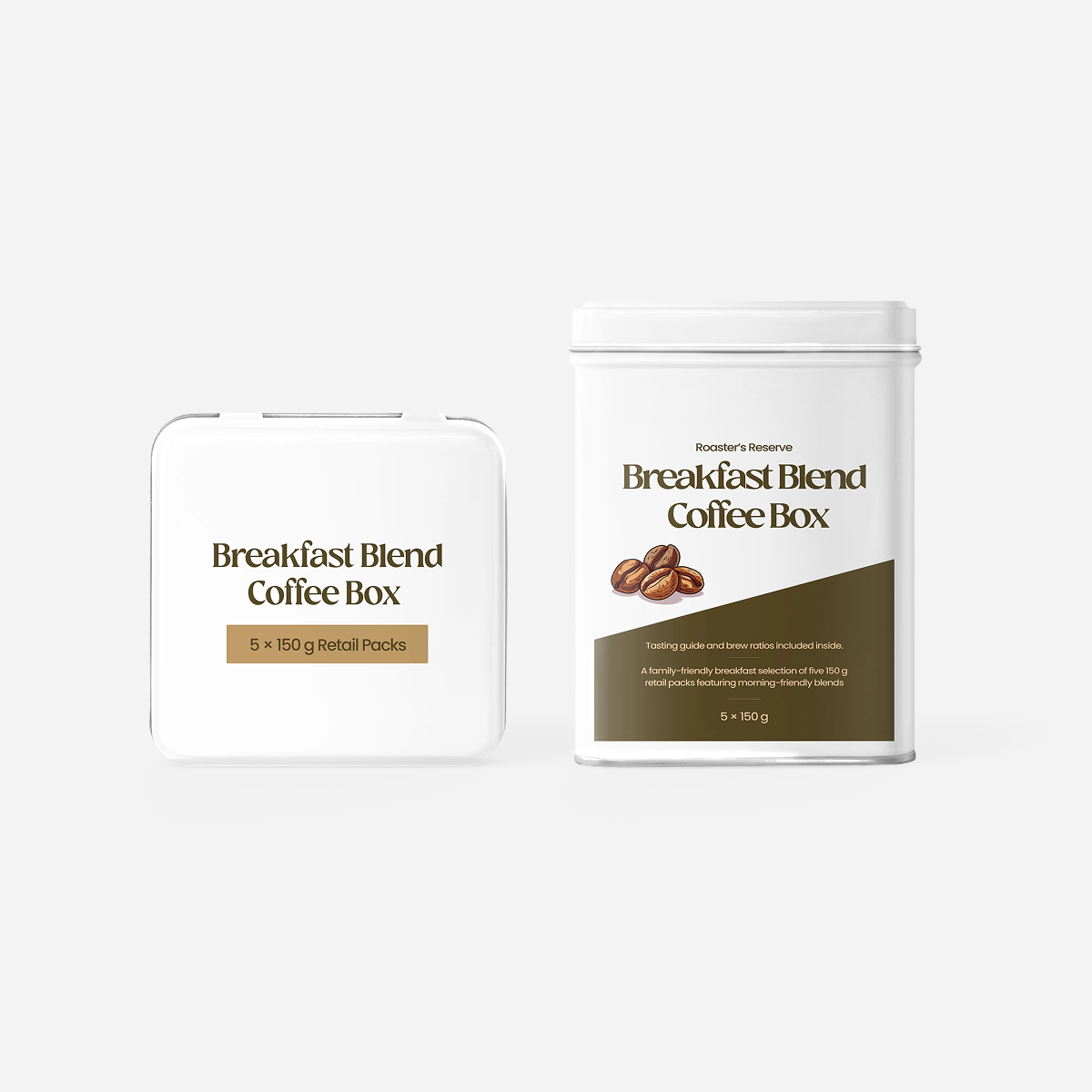 Breakfast Blend Coffee Box — 8 Sachets & Tin