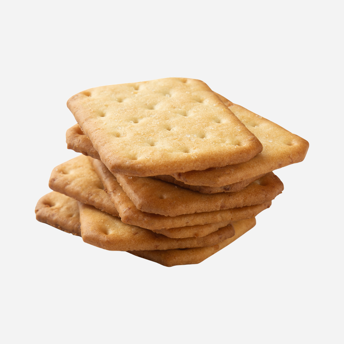 Stack of Square Saltine-Style Crackers