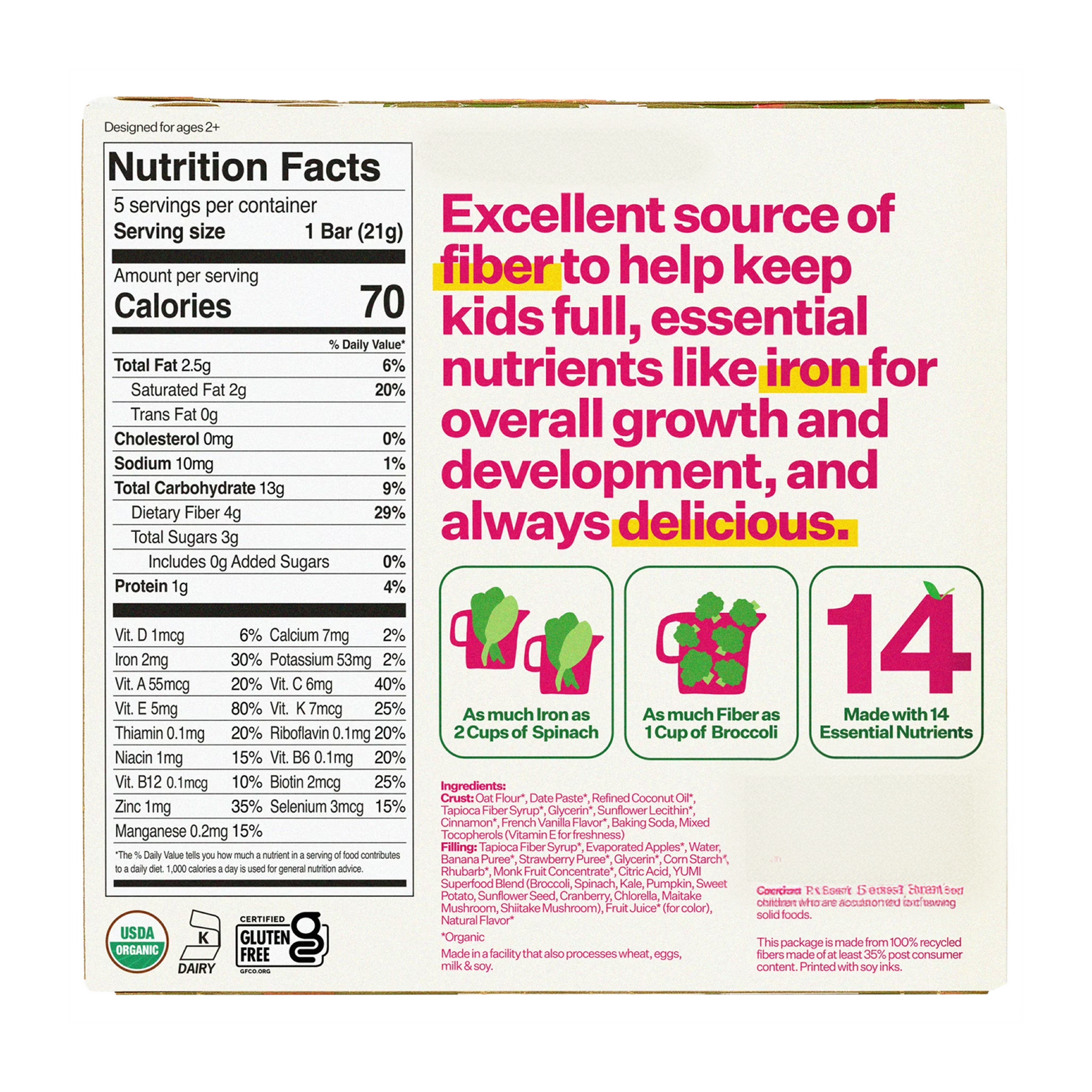 Organic Strawberry Snack Bar