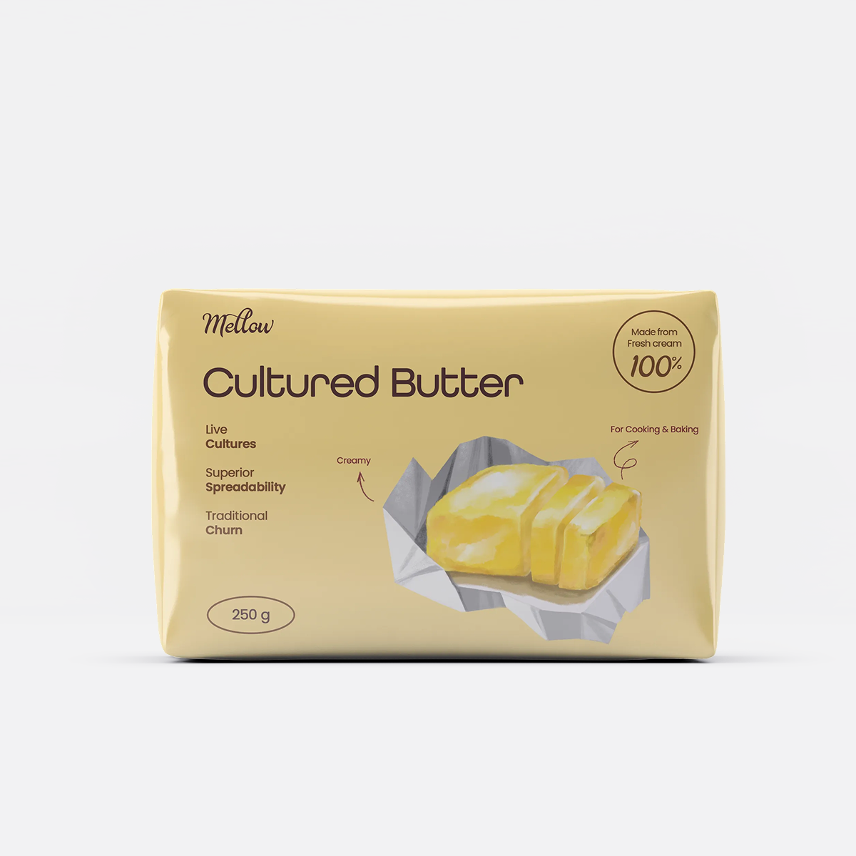 Cultured Butter — Cultured European-Style Butter (250 g)