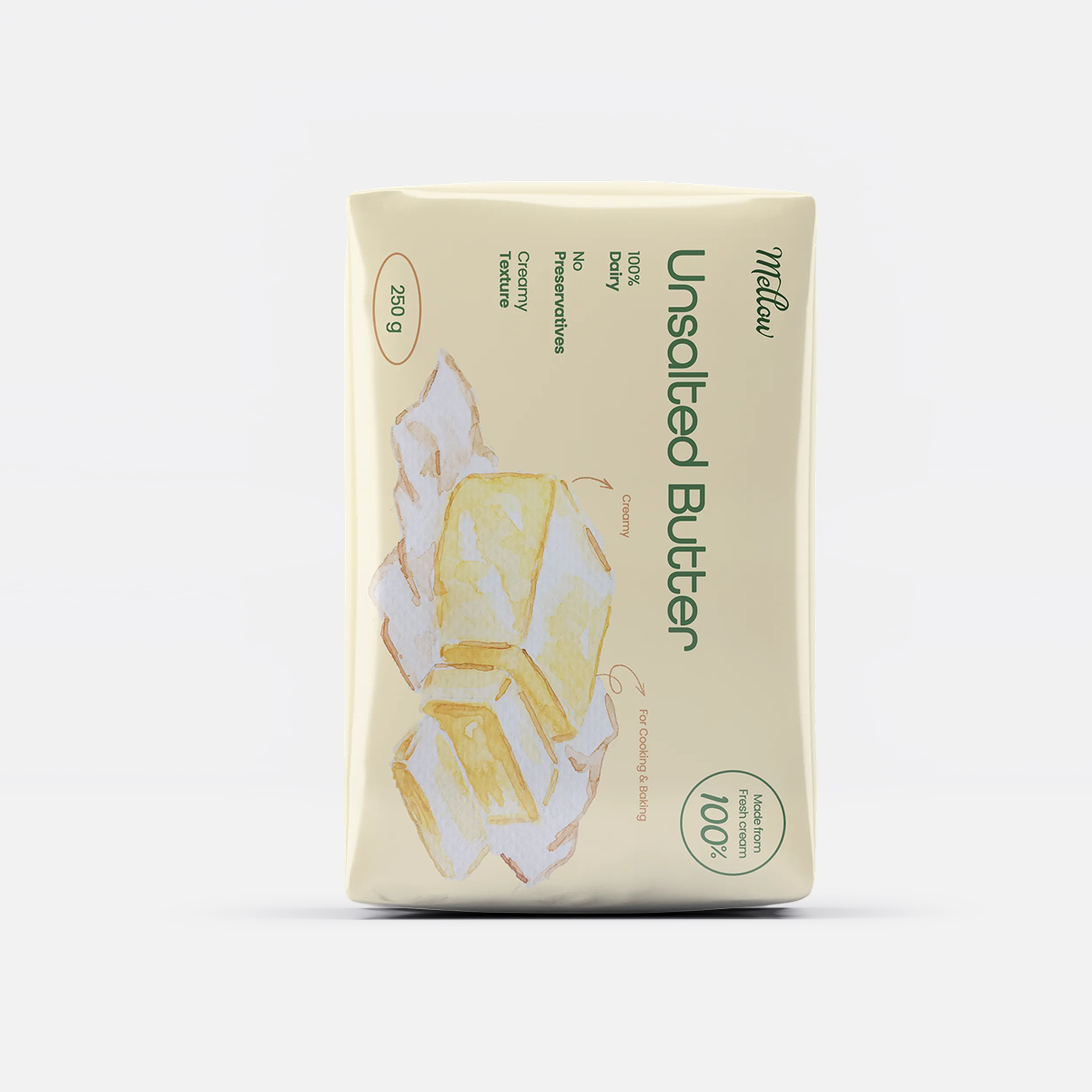 Unsalted Butter — Unsalted Pure Butter (250 g)